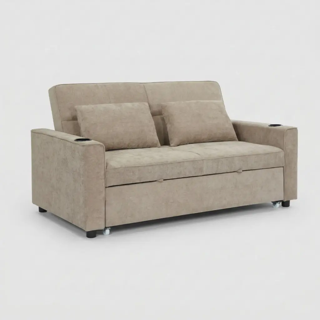 ספה נפתחת למיטה זוגית DREAM בצבע בז 140x190 Cozy Cloud